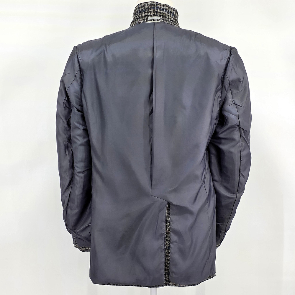 Quiet Luxury Dominic d’bruzzi Grodins Tweed Blazer Men’s M Blue Check - Picture 7 of 16